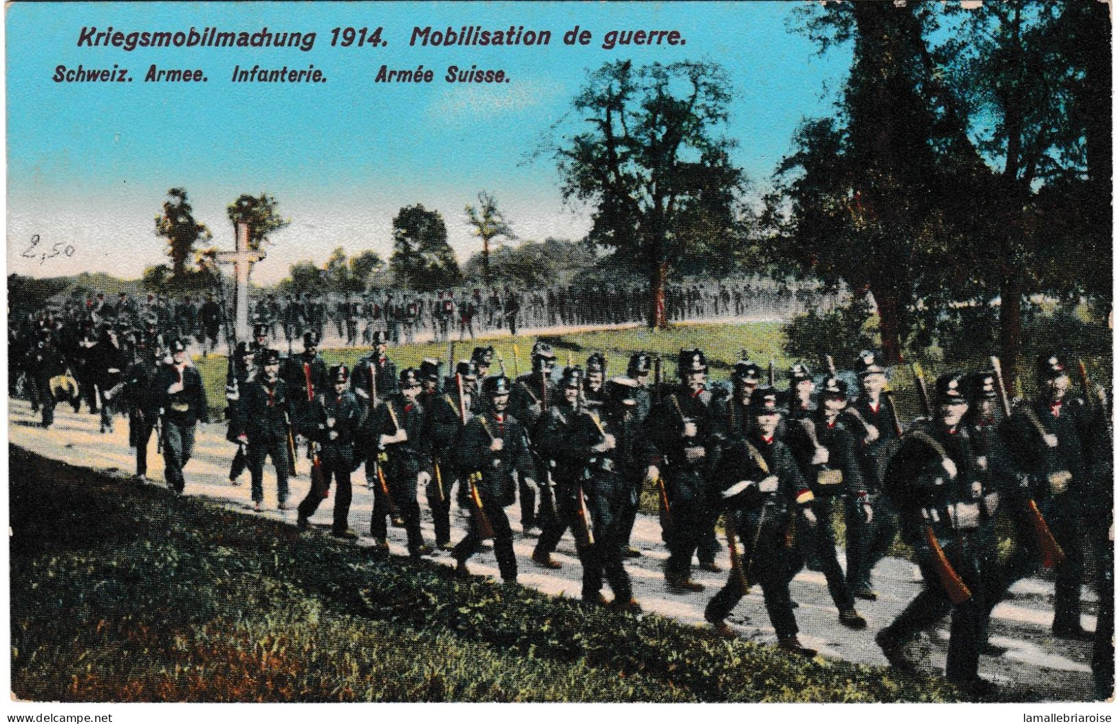 Suisse, Cachet: Infanterie Rekruten Schule 3ème Division Au Verso D'une Carte : Mobilisation De Guerre - Postmarks