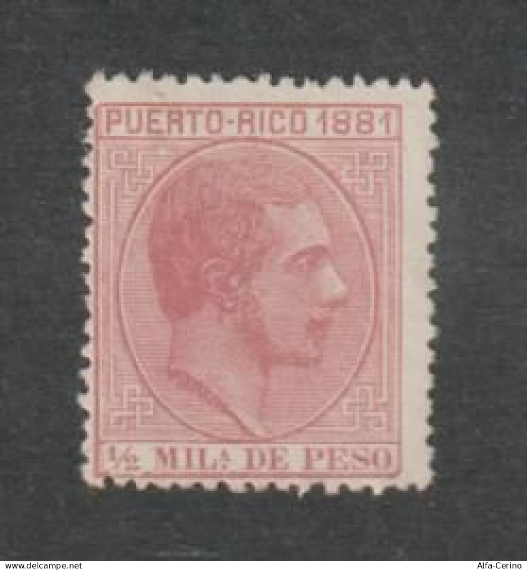 PUERTO  RICO:  MILLESIME  1881  -  1/2 M. STAMP  NO  GLUE  -  YV/TELL. 42 - Puerto Rico