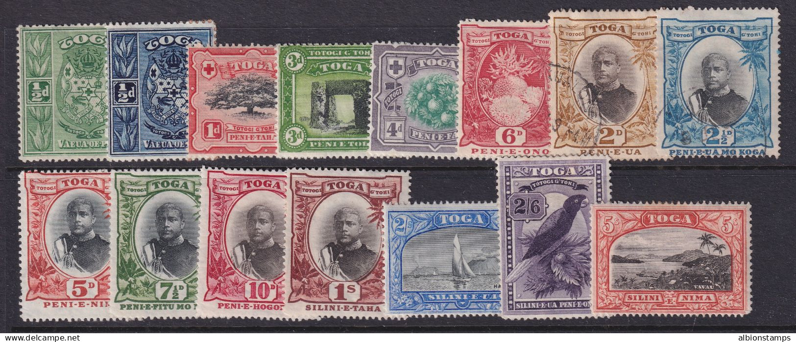 Tonga, Scott 38-52 (SG 38-53), MHR (2, 2.5p Used) - Tonga (...-1970)