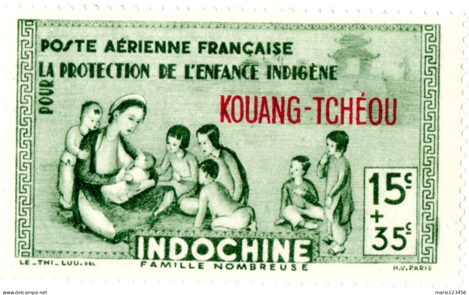 KOUANG-TCHEOU, PROTEZIONE INFANZIA, 1942, NUOVI (MNH**) Sn:FR-KT CB1, Yt:FR-KT PA1 - Neufs