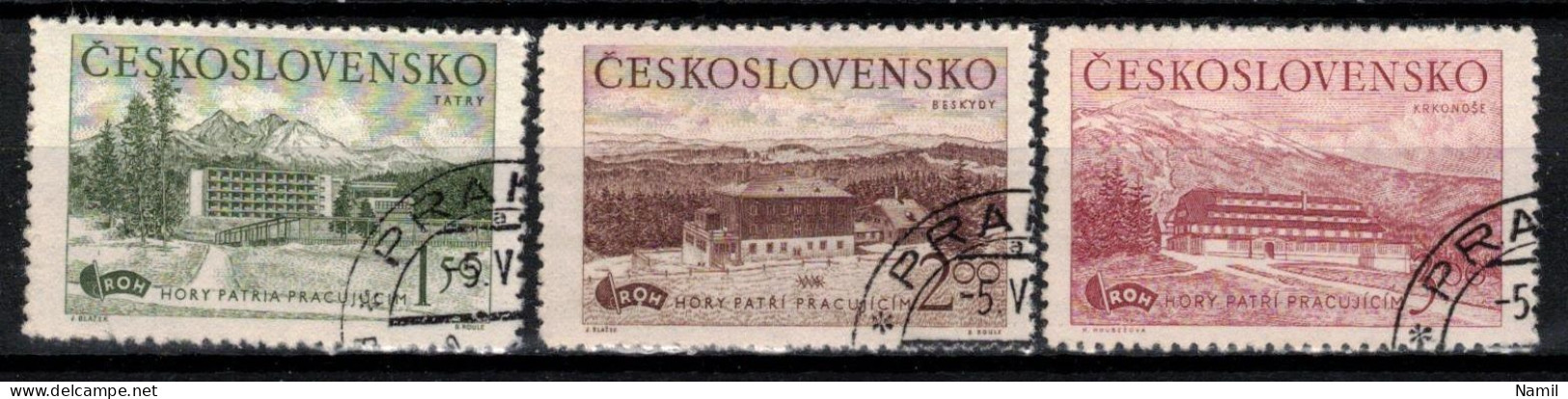 Tchécoslovaquie 1951 Mi 657-9 (Yv 570-2), Obliteré, - Used Stamps