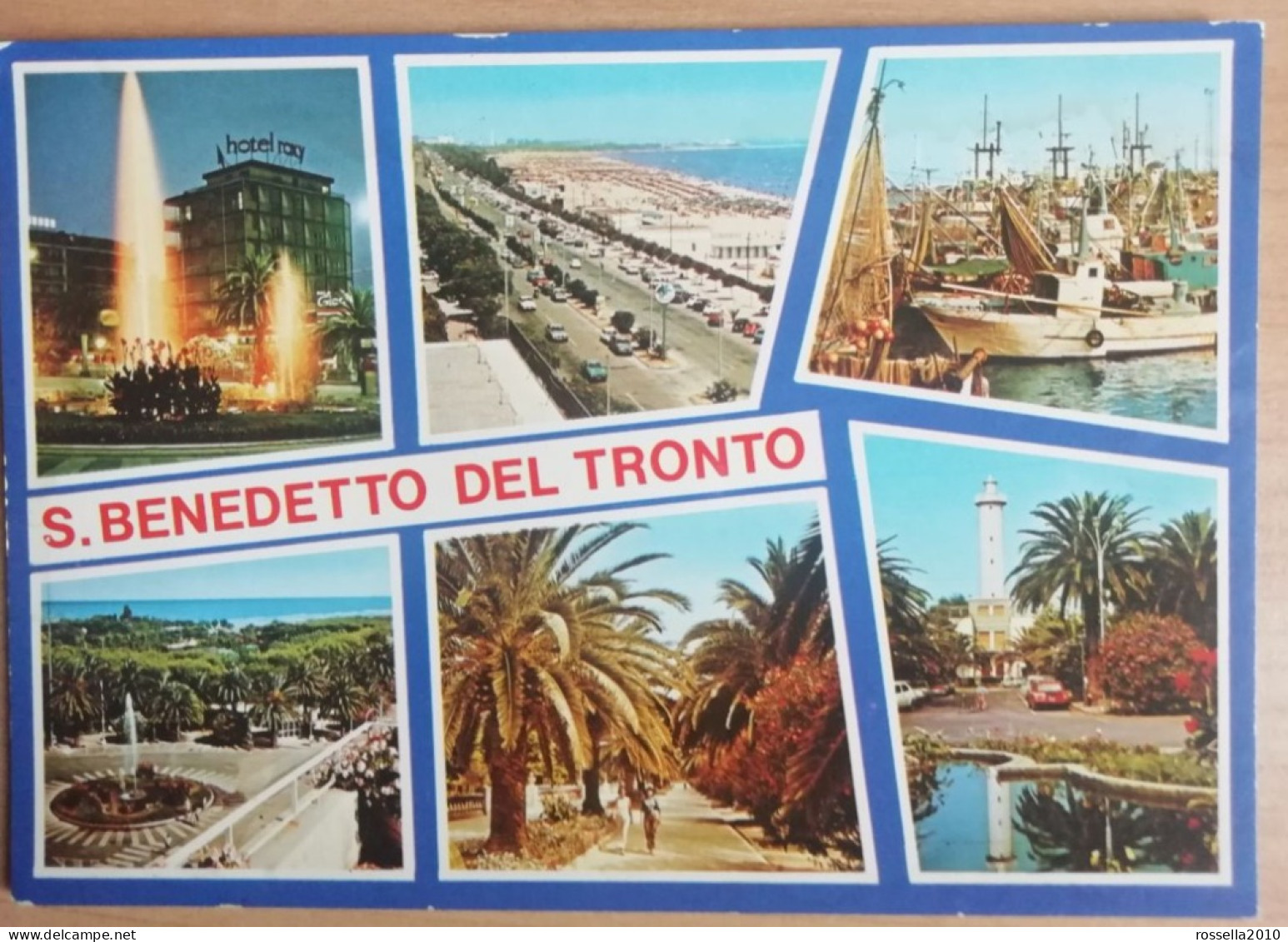 CARTOLINA ITALIA ASCOLI PICENO SAN BENEDETTO DEL TRONTO SALUTI VEDUTINE Italy Postcard ITALIEN Ansichtskarten - Greetings From...