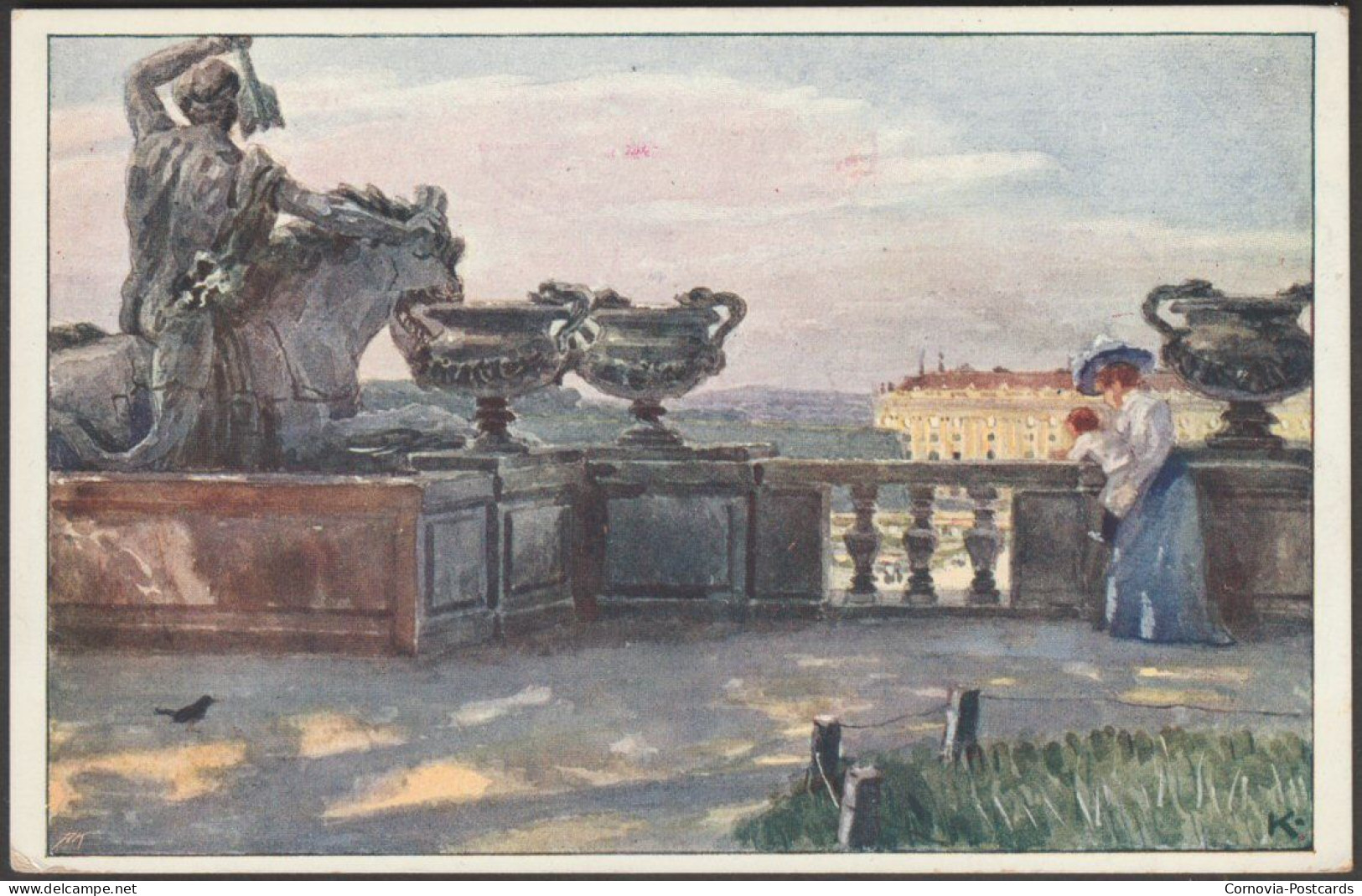 Neptunbrunnen, Schönbrunn, Wien, C.1910 - Brüder Köhn AK - Schloss Schönbrunn