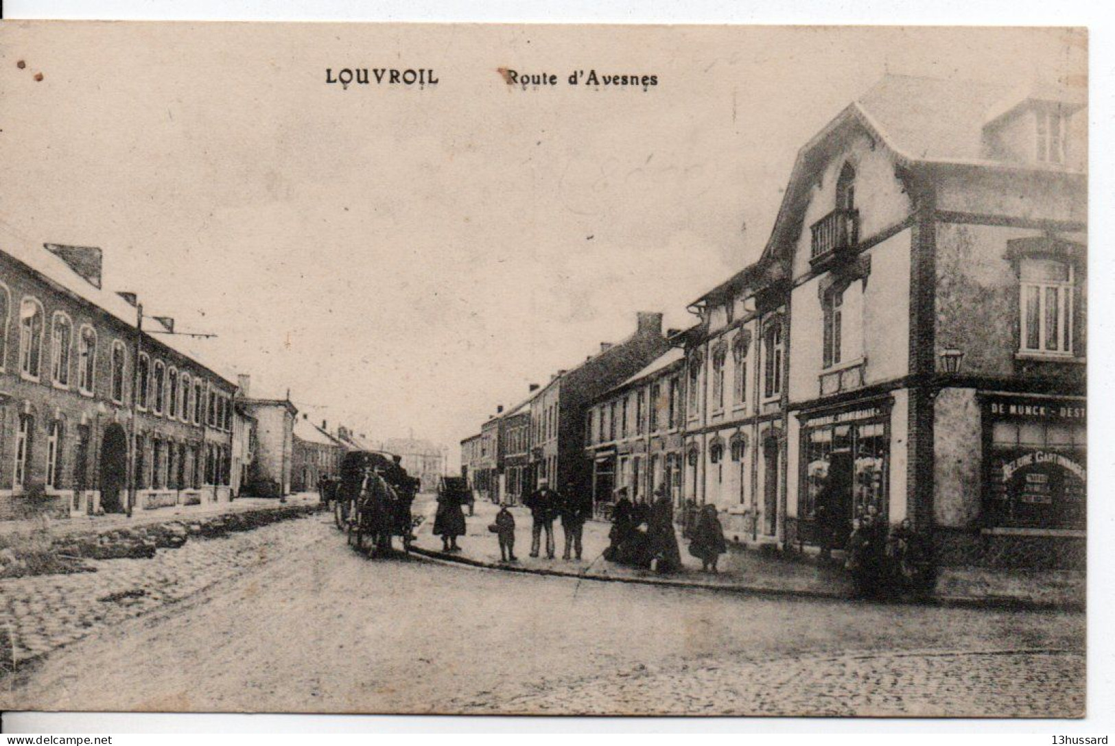 Carte Postale Ancienne Louvroil - Route D'Avesnes - Louvroil