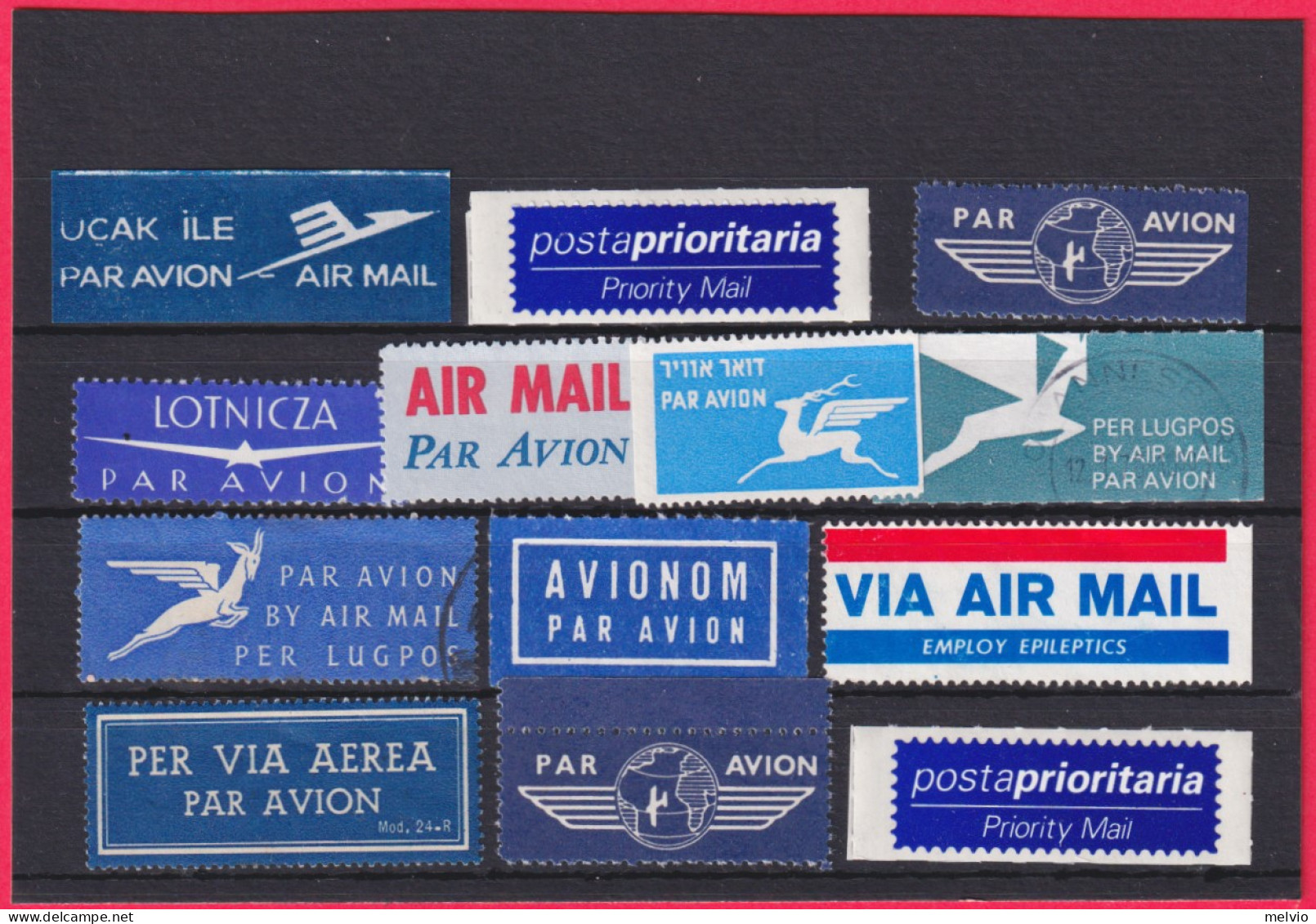 Etichette Varie Di Posta Aerea - Other Supplies And Equipment