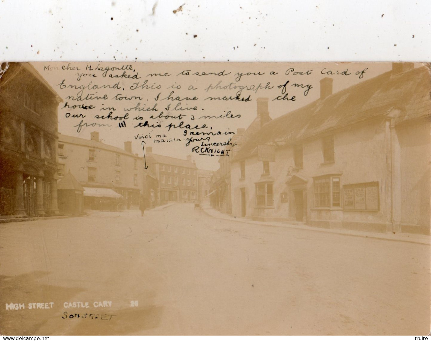 SOMERSET  HIGH STREET CASTLE CARY  ( CARTE PHOTO ) - Sonstige & Ohne Zuordnung