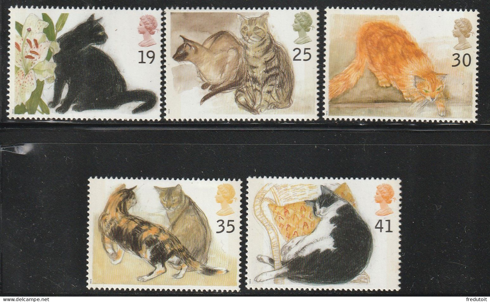 GRANDE BRETAGNE - N°1789/93 ** (1994) Les Chats - Neufs