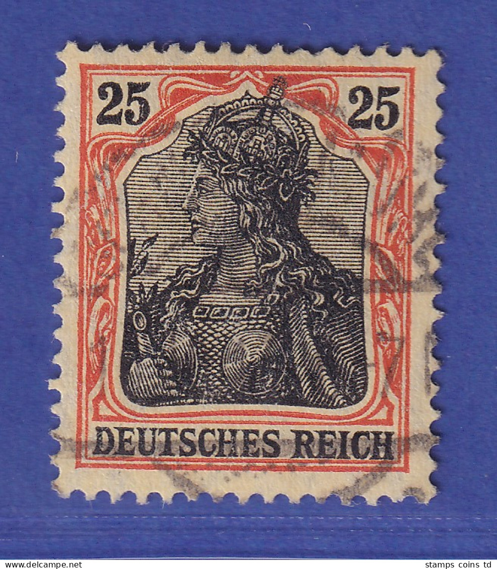 Dt. Reich Germania Kriegsdruck 25 Pf Mi.-Nr. 88 II A  Gestempelt Gepr. Zenker - Gebraucht