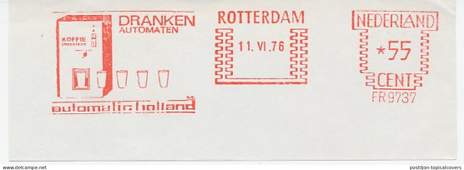 Meter Cut Netherlands 1976 Coffee - Chocolate - Drinks Vending Machines - Autres & Non Classés