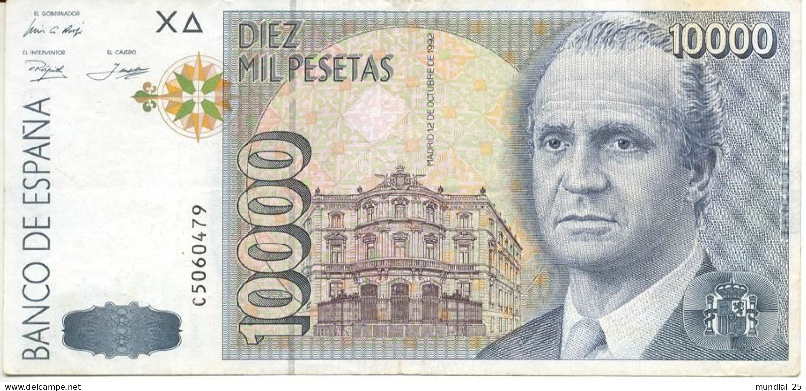 SPAIN 10.000 PESETAS 12/10/1992 - [ 4] 1975-…: Juan Carlos I.