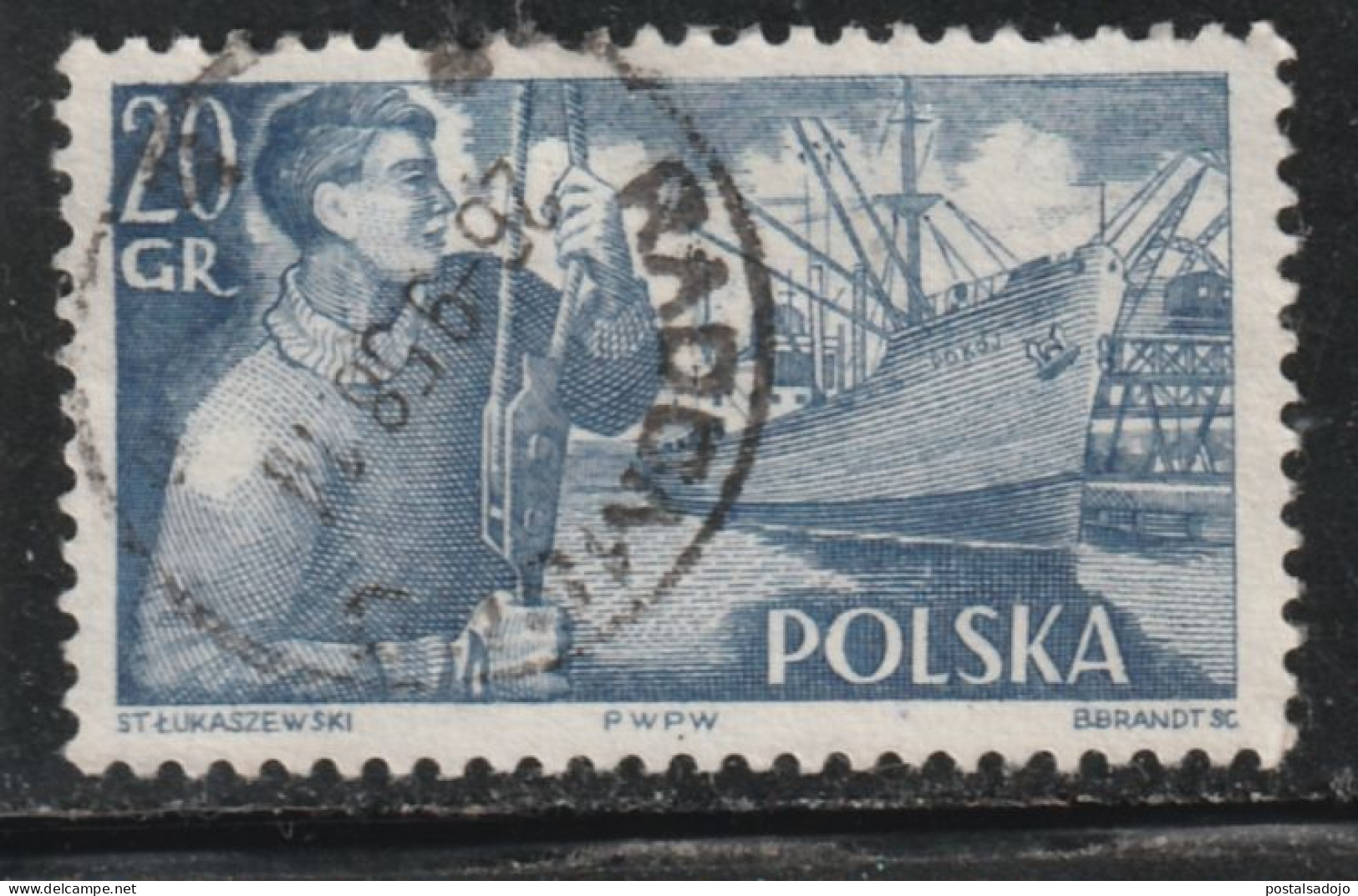 POLOGNE 544 // YVERT 849 // 1956 - Used Stamps