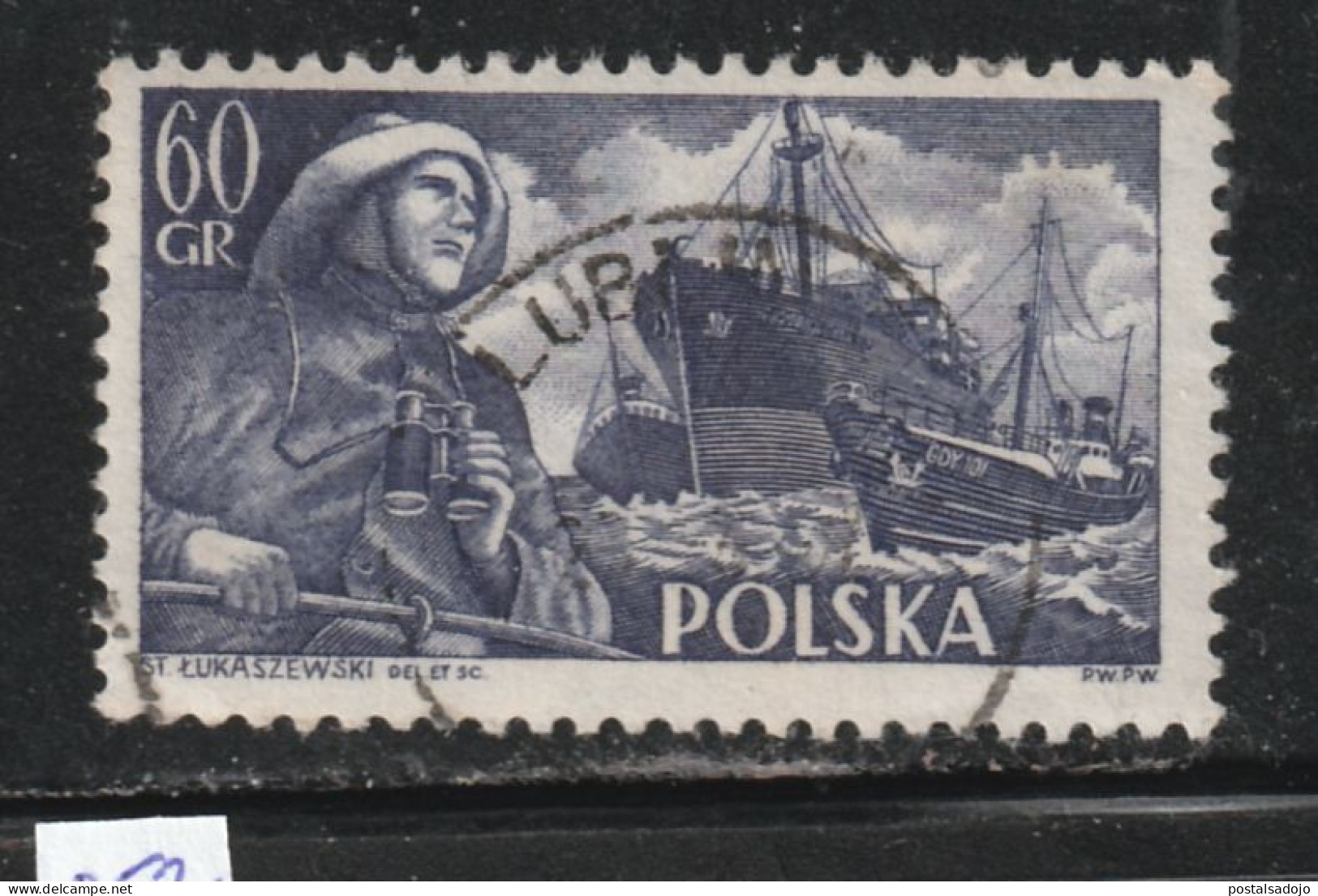 POLOGNE 545 // YVERT 851 // 1956 - Used Stamps