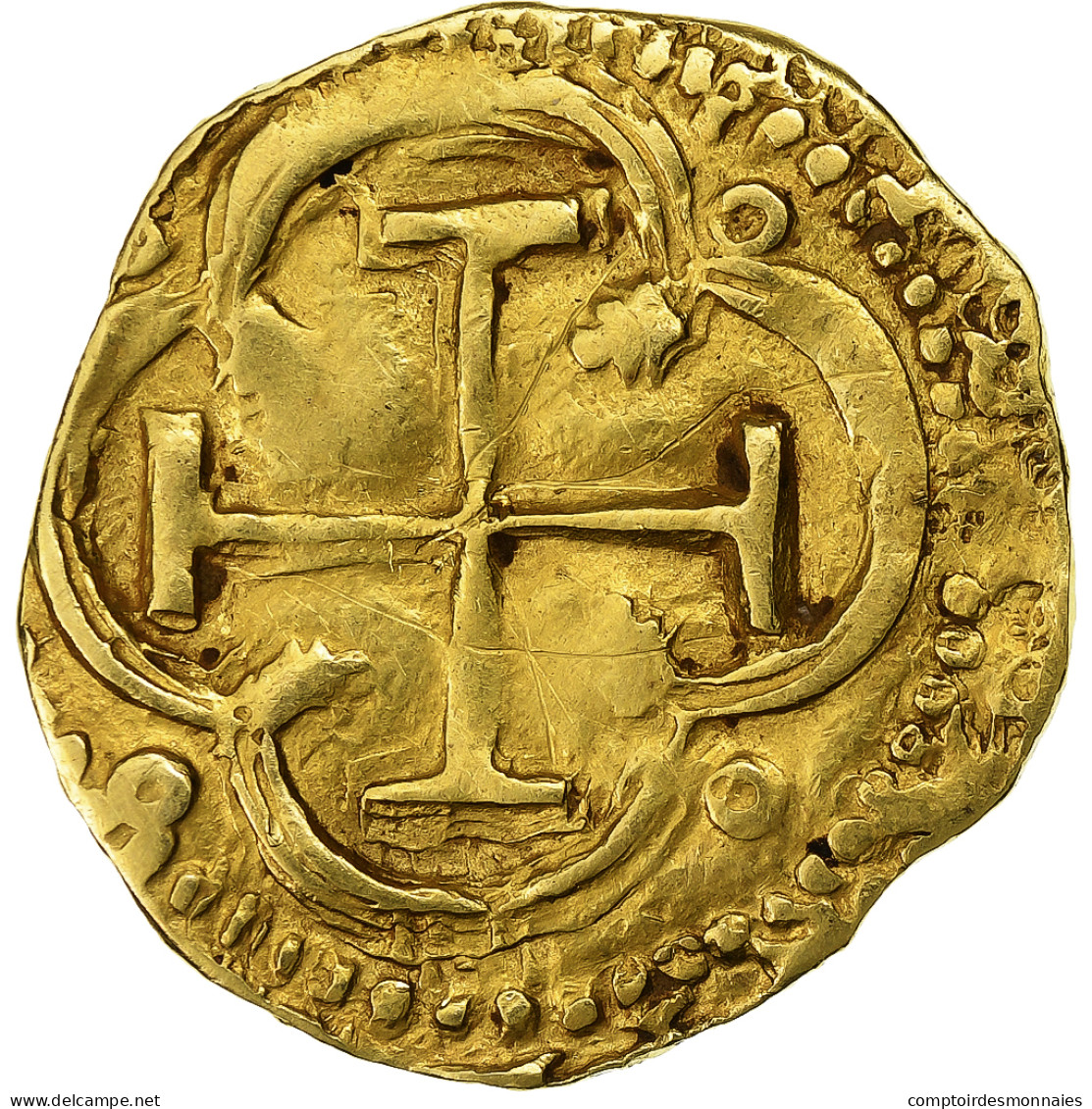 Espagne, Philippe II, 2 Escudos, 1597, Tolède, Or, TB - Primi Conii