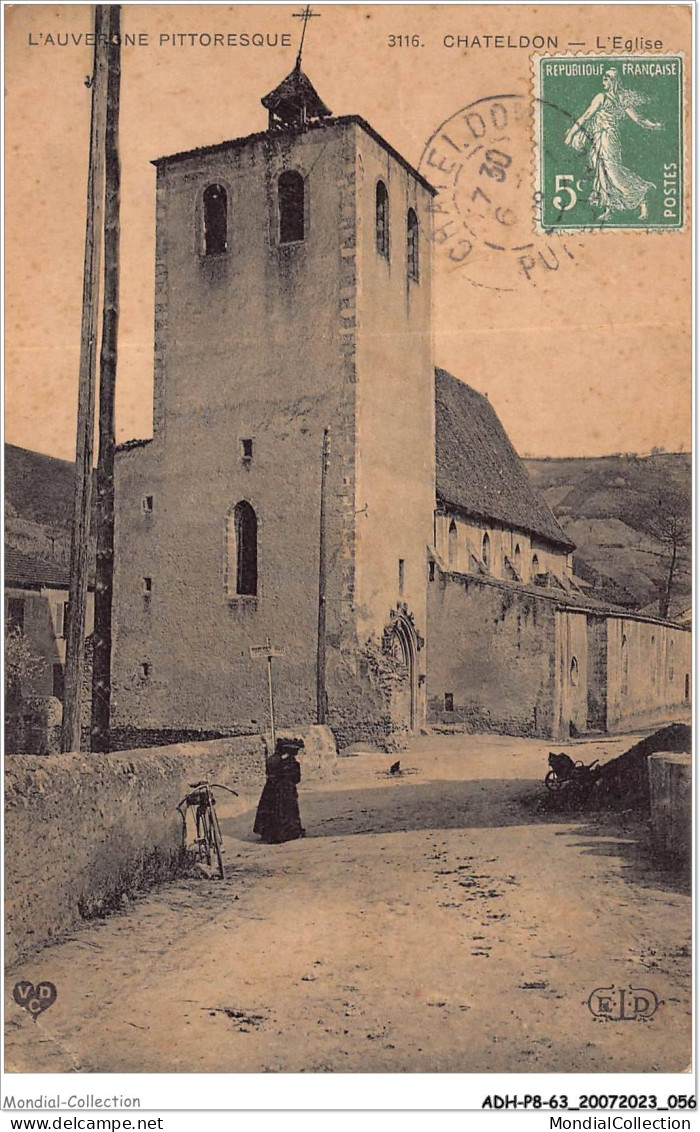 ADHP8-63-0701 - CHATELDON - L'église - Chateldon