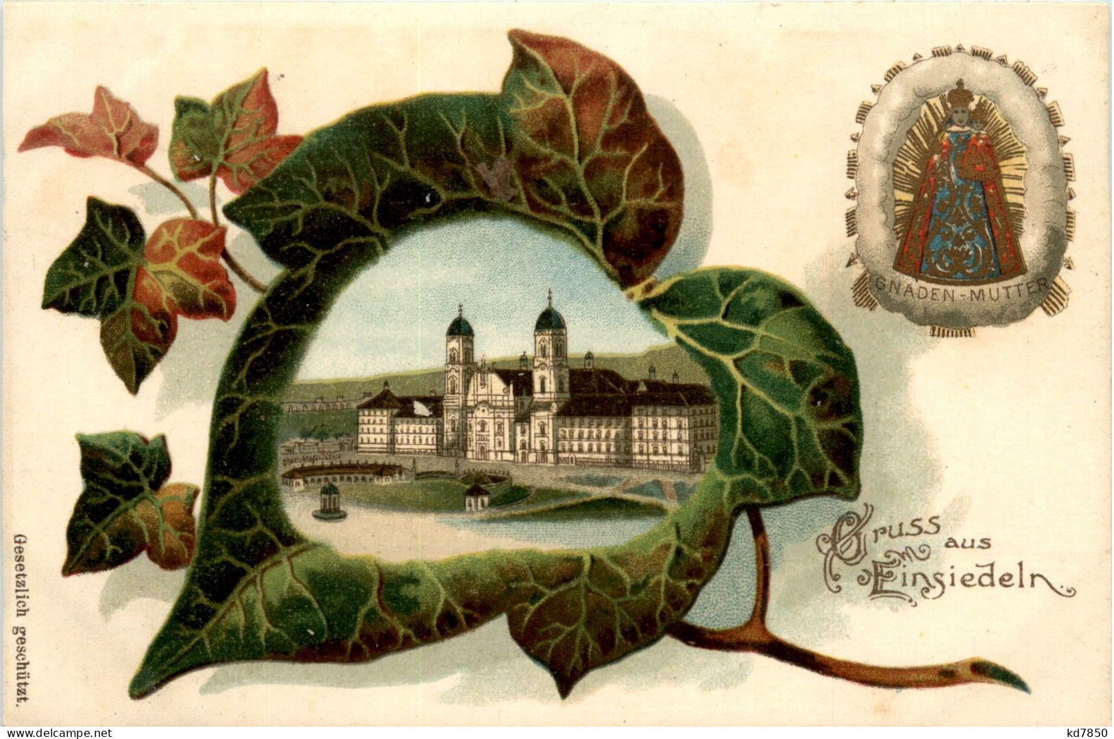 Gruss Aus Einsiedeln - Litho - Einsiedeln