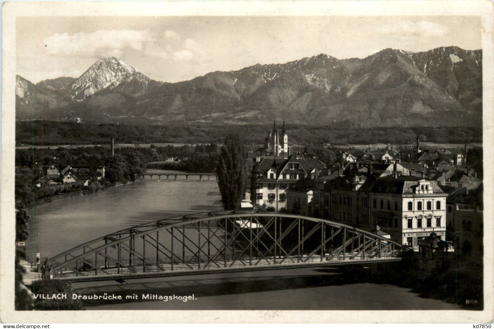 Villach/Kärnten - Villach, Draubrücke Mit Mittagskogel - Villach