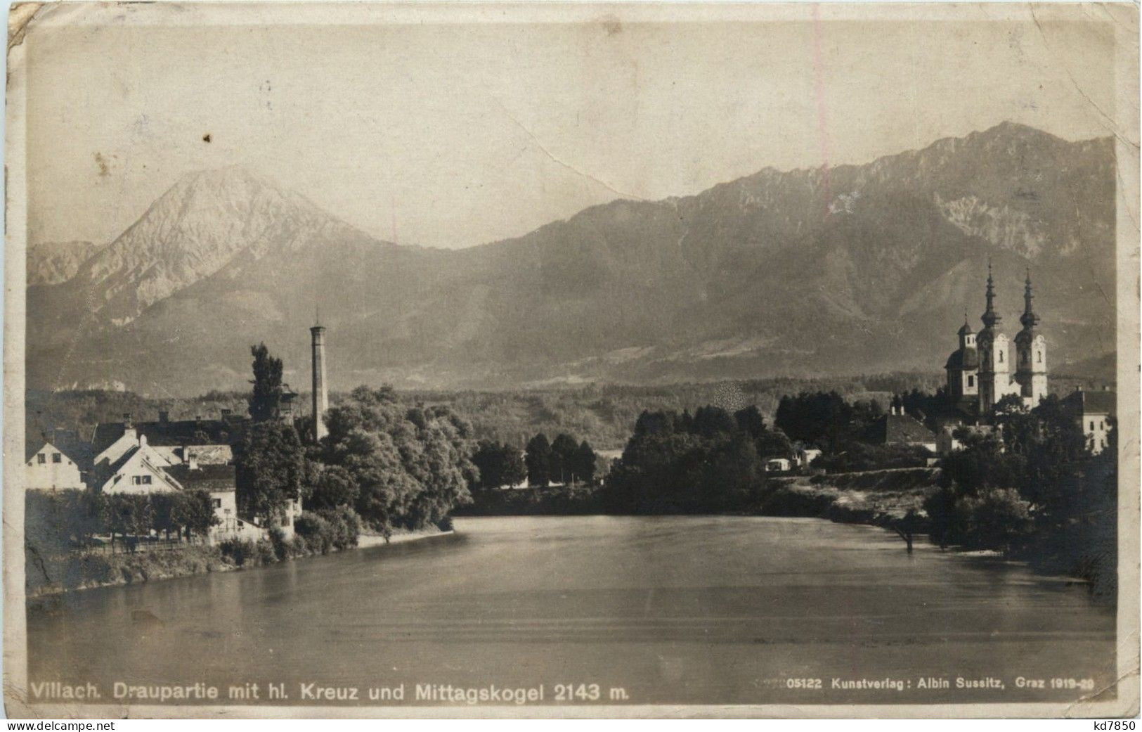 Villach/Kärnten - Villach, Draupartie Mit Hl. Kreuz Und Mittagskogel - Villach