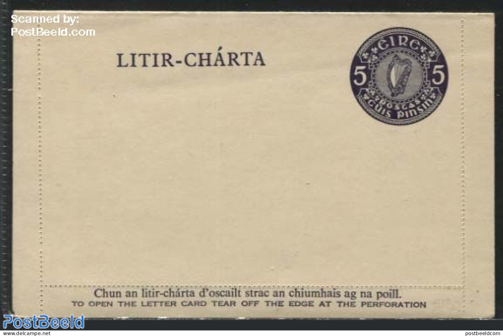 Ireland 1965 Letter Card 5Pg Purple, Unused Postal Stationary - Brieven En Documenten