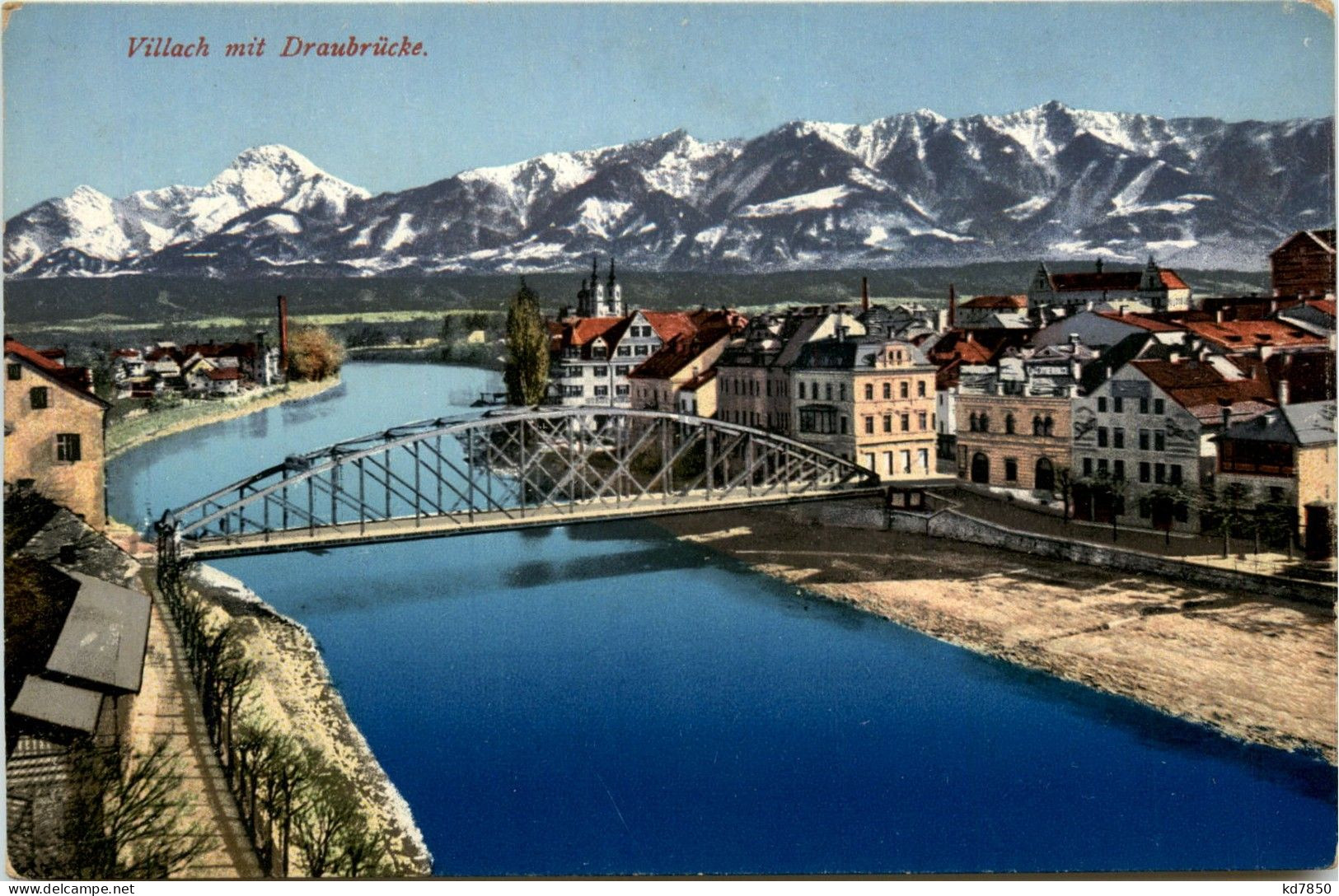 Villach/Kärnten - Villach, Mit Draubrücke - Villach