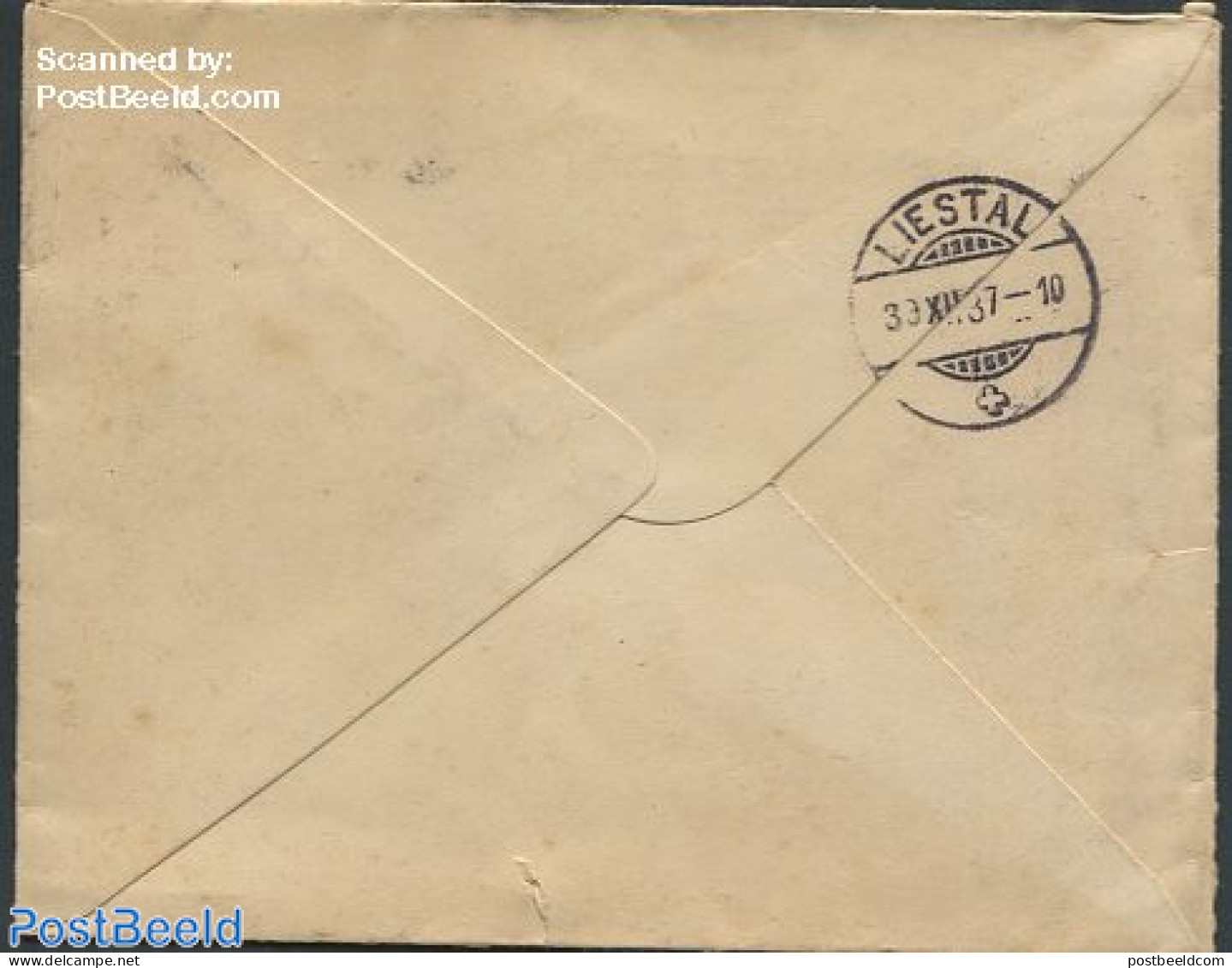 Switzerland 1887 Envelope From Basel With Basel And Liestal Mark, Postal History - Briefe U. Dokumente