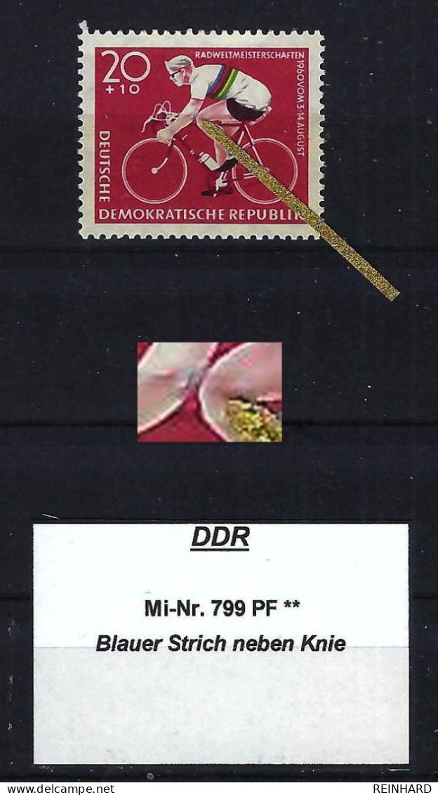 DDR Mi-Nr. 799 Plattenfehler Postfrisch - Siehe Beschreibung Und Bild - Abarten Und Kuriositäten