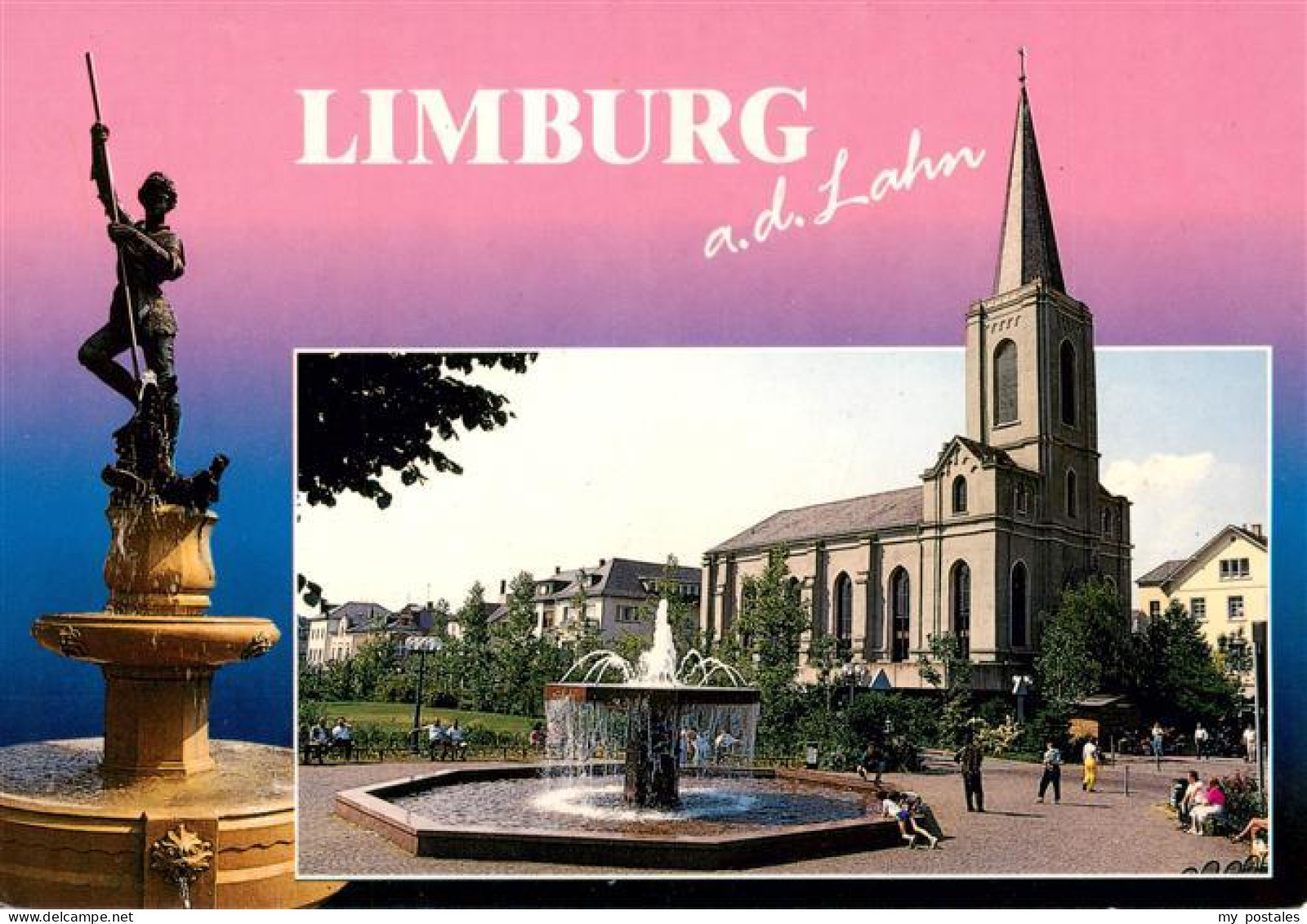 73936514 Limburg__Lahn Brunnen Kirche - Limburg