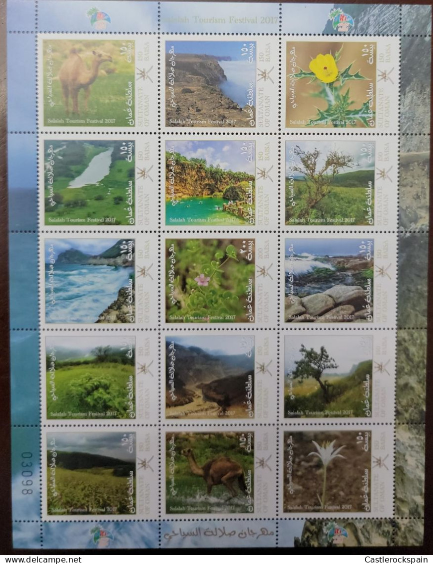 O) 2017 OMAN, SALALAH TOURISM  FESTIVAL NATURAL RESERVE, LANDSCAPE, CACTUS,  FAUNA AND FLORA,  MNH - Oman