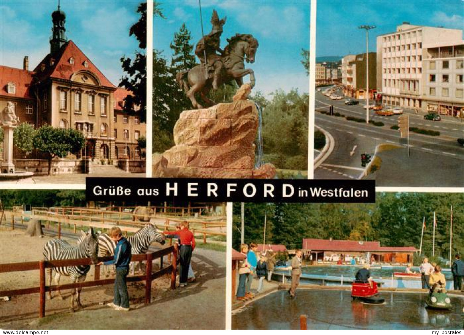73934303 Herford Rathaus Wittekind Denkmal Berliner Strasse Tirpark Kinderspielp - Herford