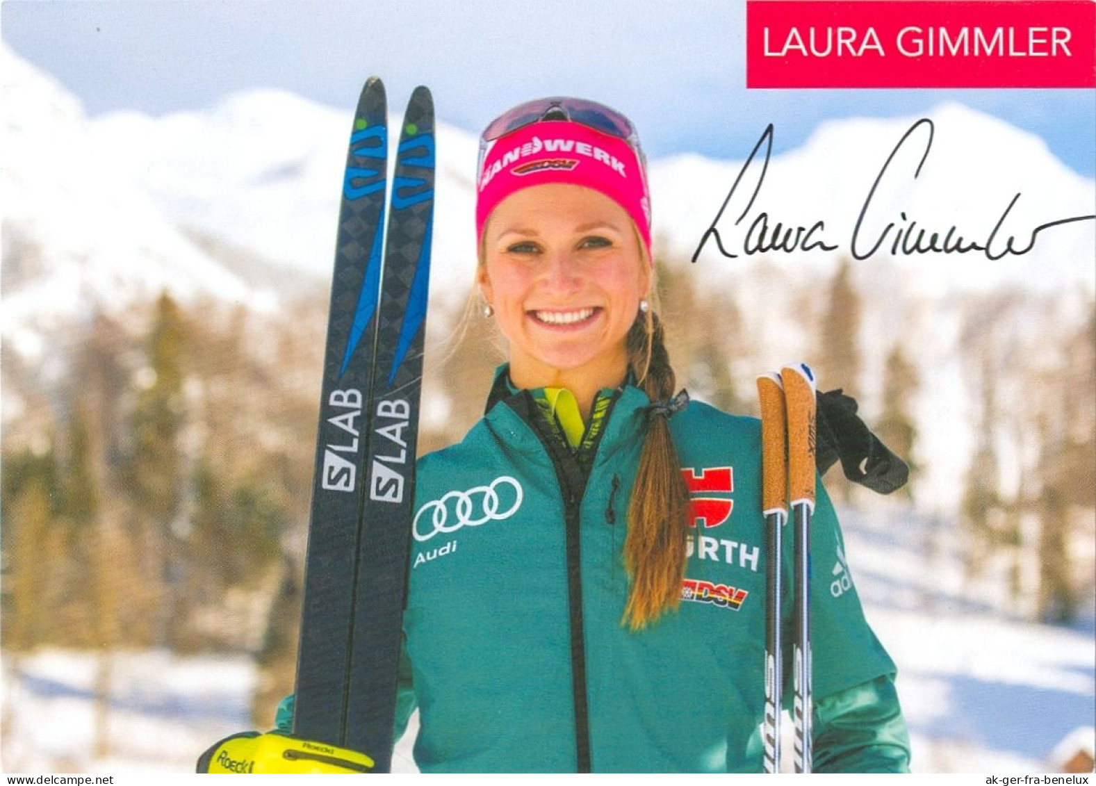 Autogramm AK Langläuferin Laura Gimmler Oberstdorf Im Oberallgäu Allgäu Zoll-Ski-Team Olympia DSV Cross-country Skiing - Handtekening