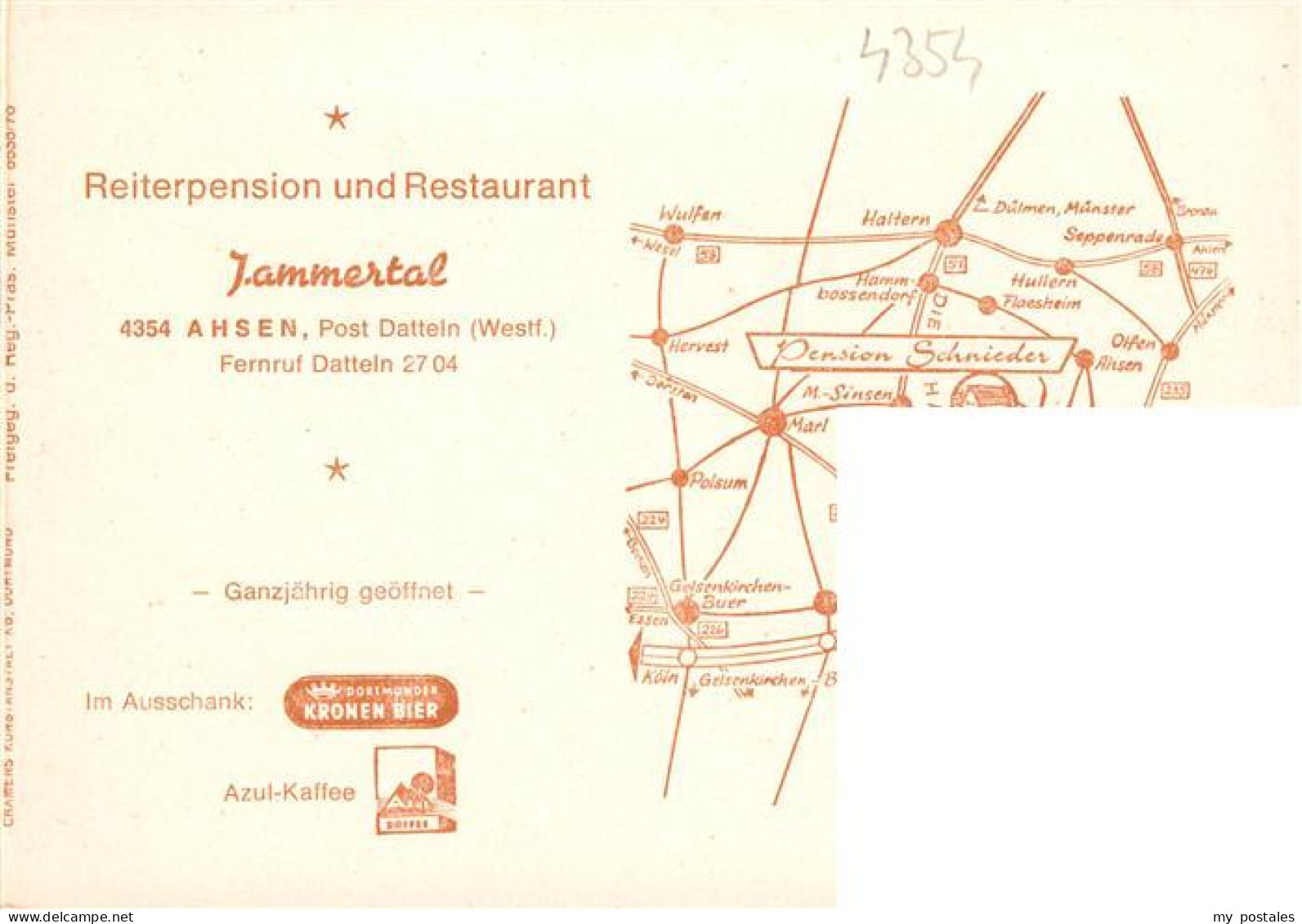 73933470 Ahsen_Recklinghausen Reiterpension Restaurant Jammertal Luftaufnahme - Datteln