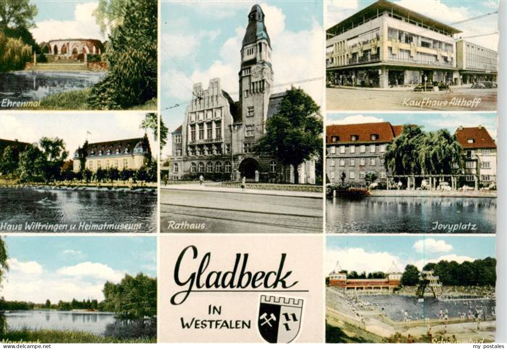 73933167 Gladbeck Ehrenmal Haus Wittringen Nordpark Rathaus Kaufhaus Althoff Jov - Gladbeck