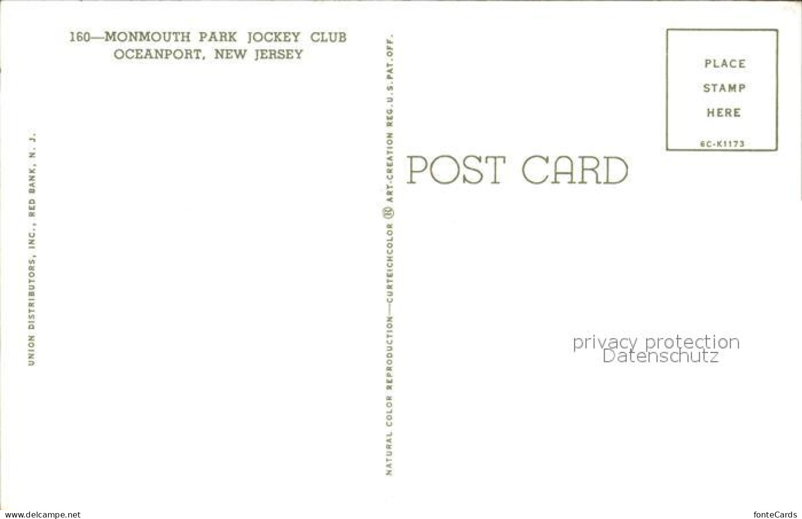 72476797 Oceanport Monmouth Park Jockey Club  - Autres & Non Classés