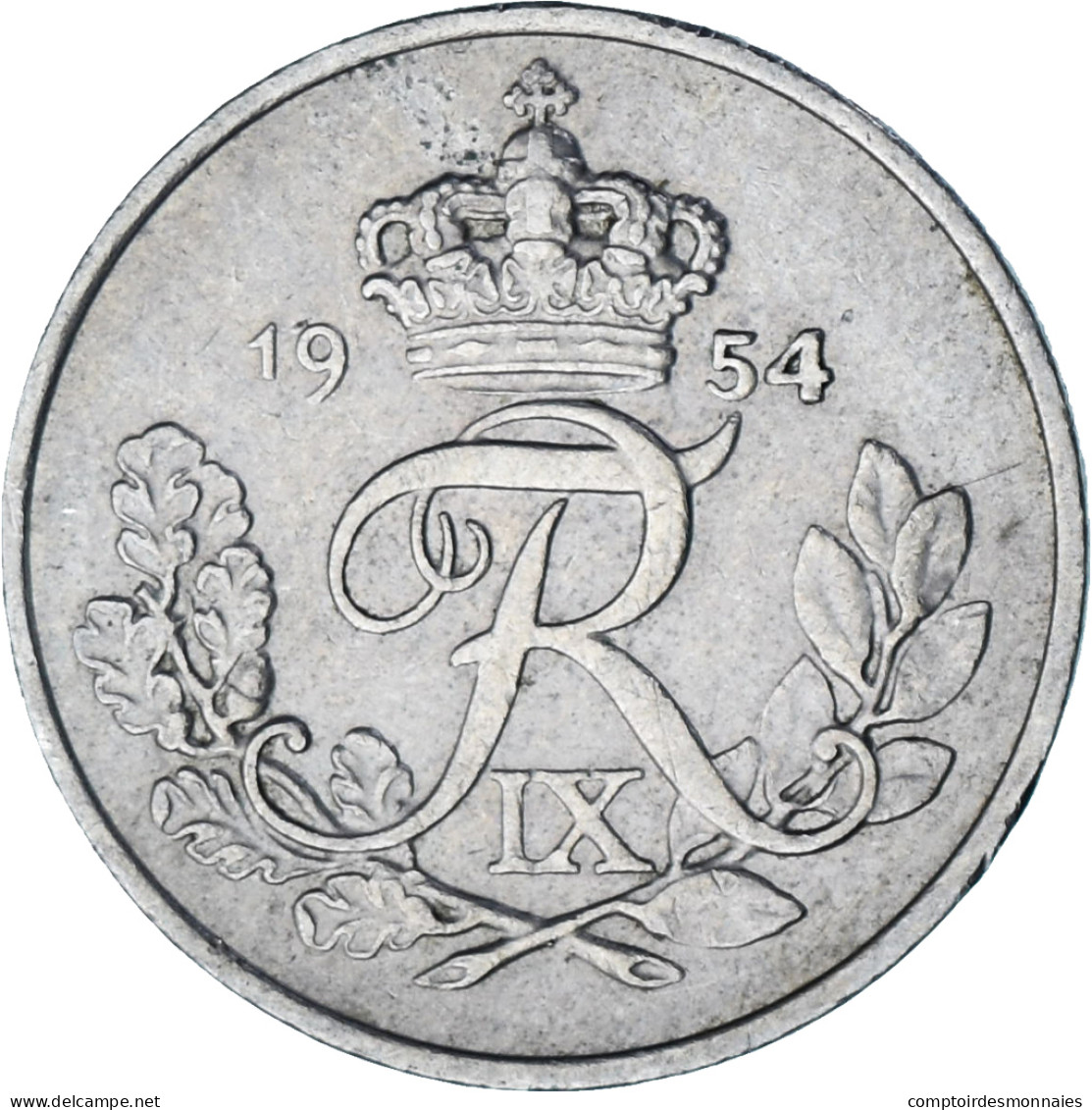 Danemark, 10 Öre, 1954 - Denemarken