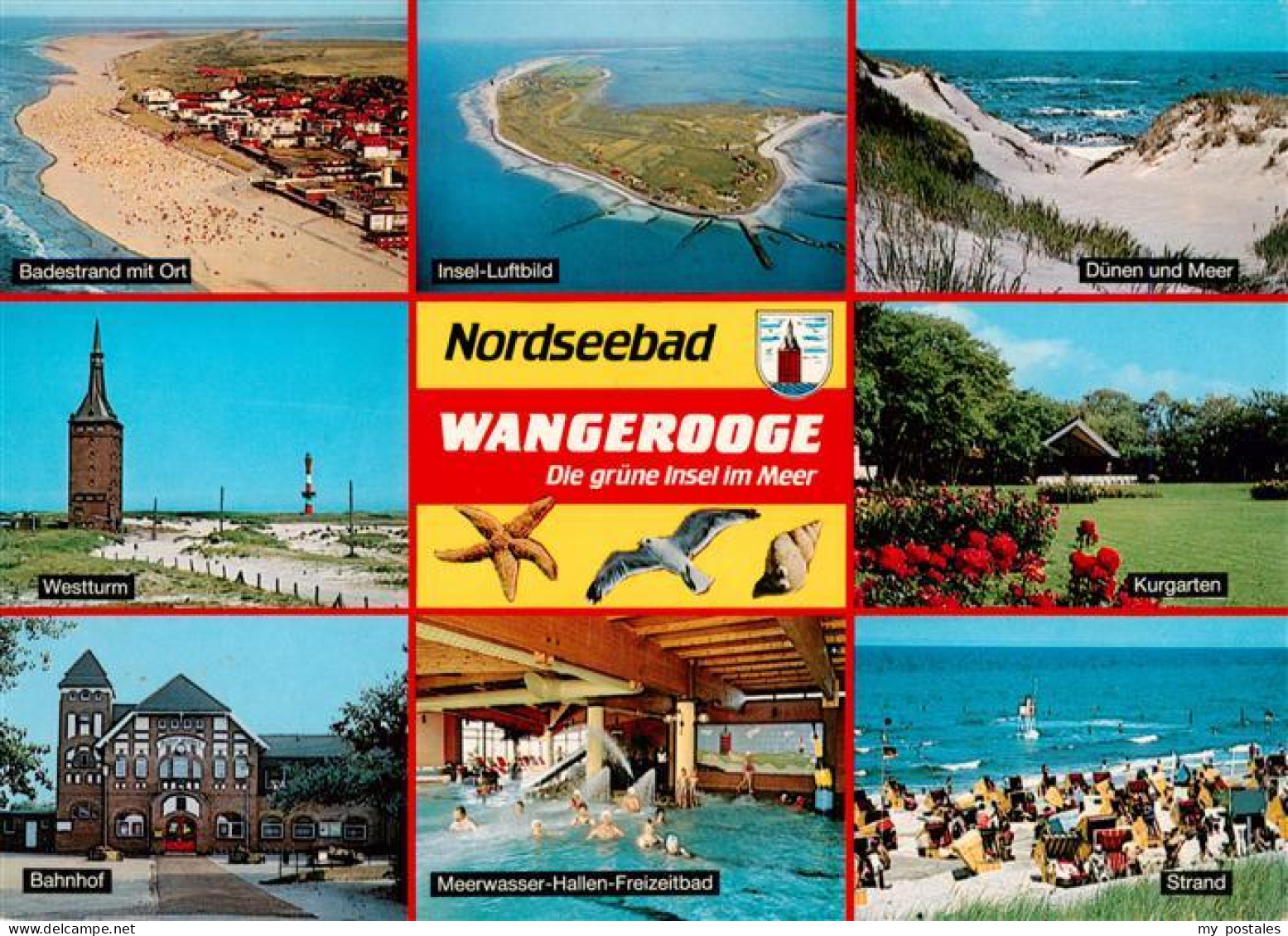 73930171 Wangerooge_Wangeroog_Nordseebad Badestrand Fliegeraufnahme Duenen Westt - Wangerooge