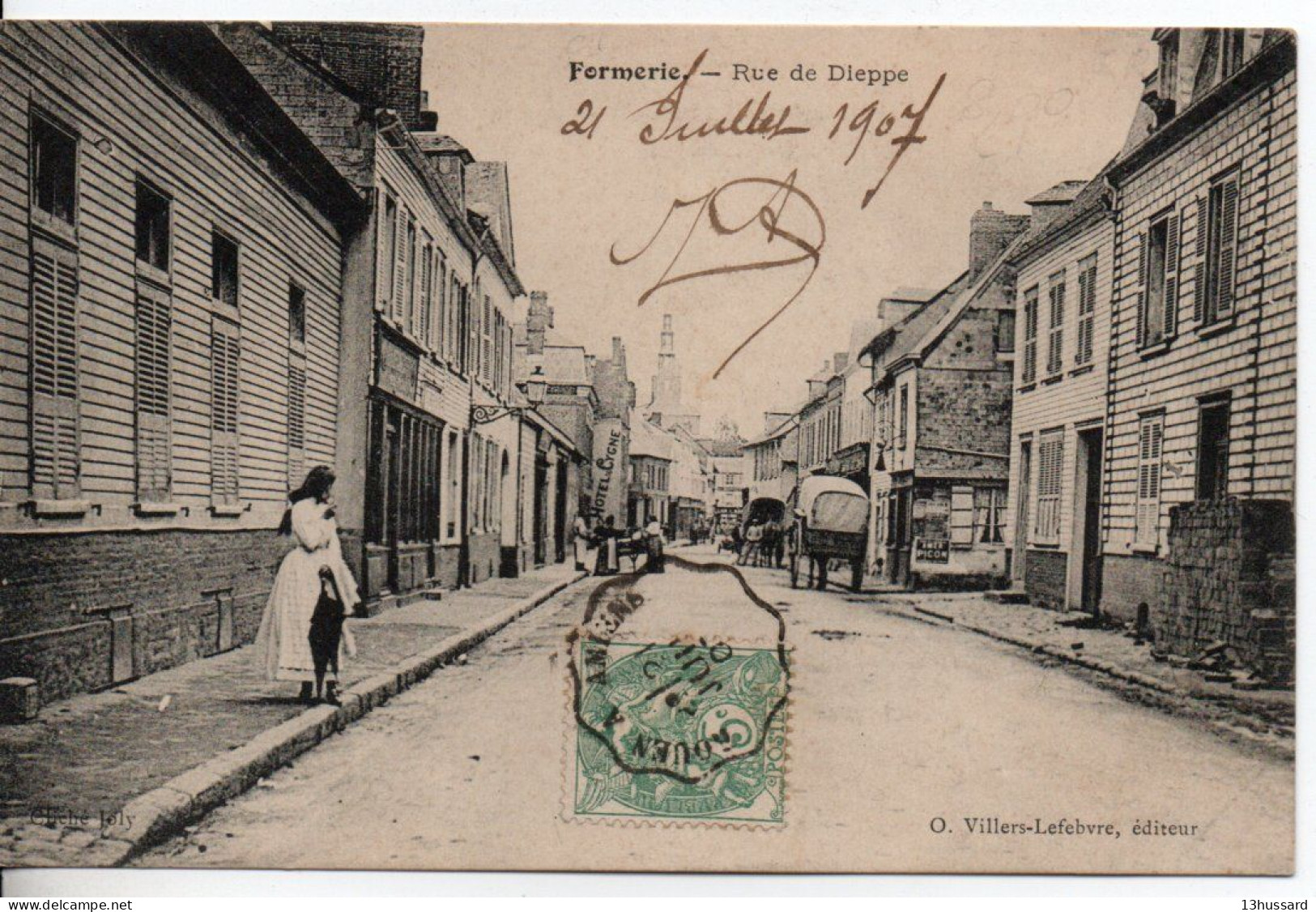 Carte Postale Ancienne Formerie - Rue De Dieppe - Formerie