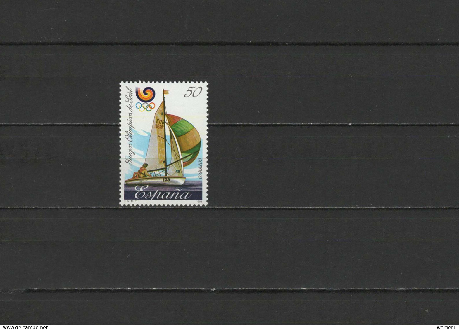 Spain 1988 Olympic Games Seoul, Sailing Stamp MNH - Zomer 1988: Seoel