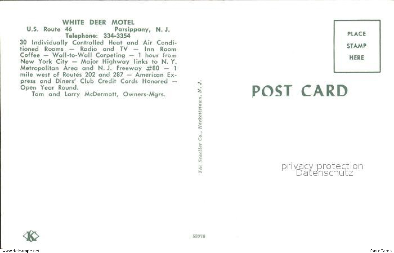 72314043 Parsippany White Deer Motel - Autres & Non Classés