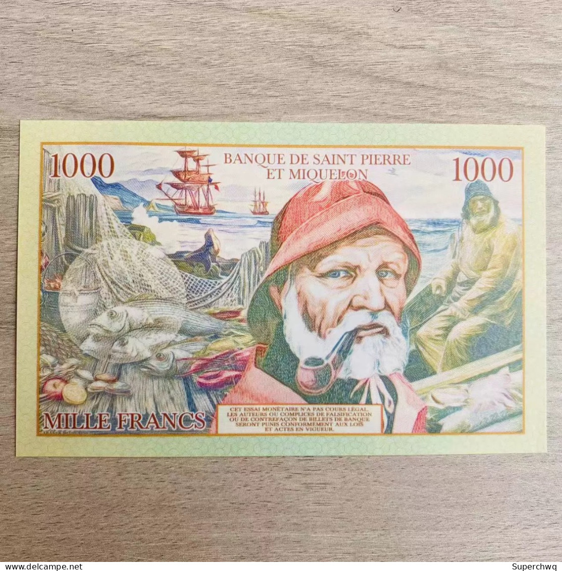 2022 Saint Pierre And Miquelon 1000 Franc Plastic Fluorescent Banknotes，UNC - Saint Helena Island