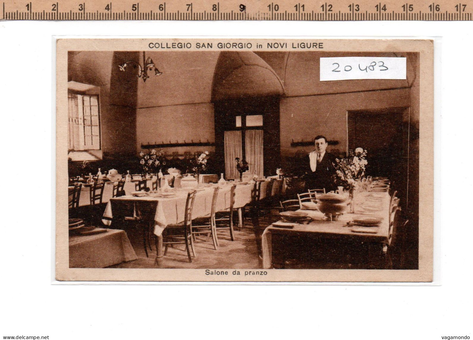 20483 NOVI LIGURE COLLEGIO SAN GIORGIO SALONE DA PRANZO 1930 - Alessandria