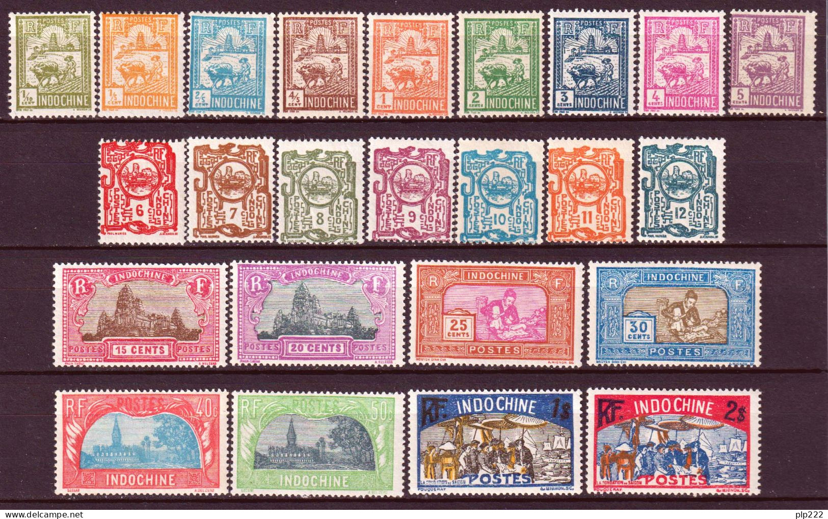 Indocina 1927 Y.T.123/46 */MH VF/F - Unused Stamps