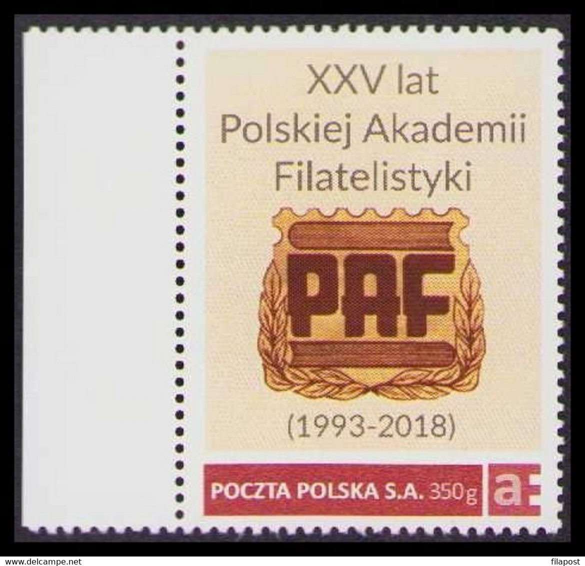 Poland 2018 25 Years Of PAF Polish Academy Of Philately P80 - Unused Stamps