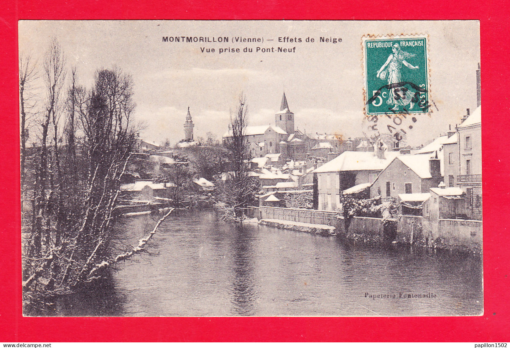 F-86-Montmorillon-12Ph105  Effets De Neige, Vue Prise Du Pont Neuf, Cpa BE - Montmorillon