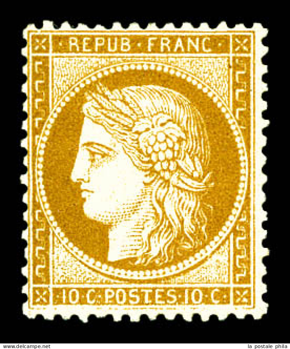 * N°36, 10c Bistre-brun. TB (certificat)  Qualité: *  Cote: 1000 Euros - 1870 Assedio Di Parigi