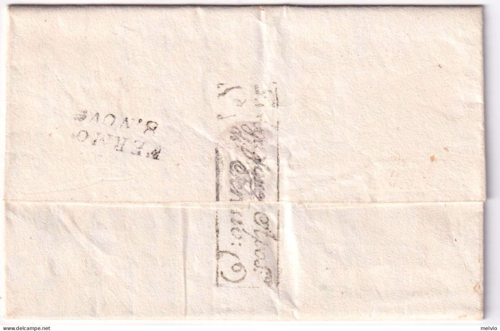 1836-PONTIFICIO FERMO SD Su Lettera Completa Testo (2.11) - 1. ...-1850 Prephilately