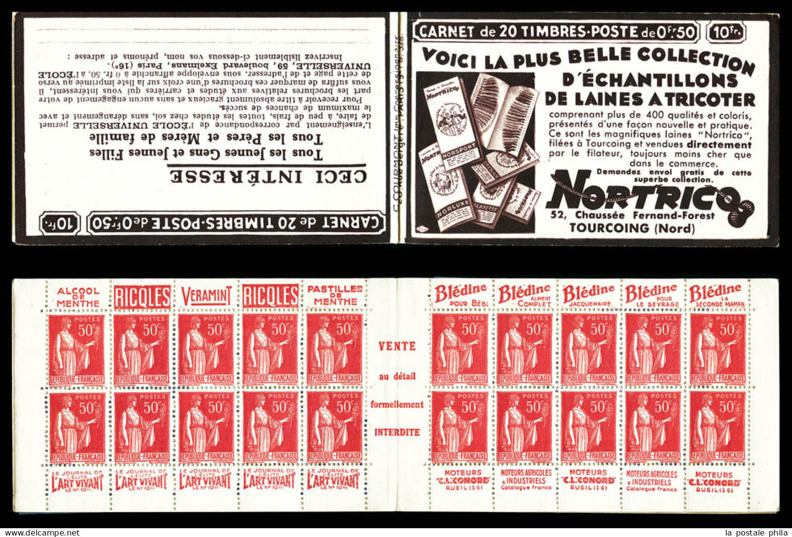 ** N°283-C36, Série 328-A, NORTRICO LAINE A TRICOTER Et EU. SUP  Qualité: ** - Alte : 1906-1965