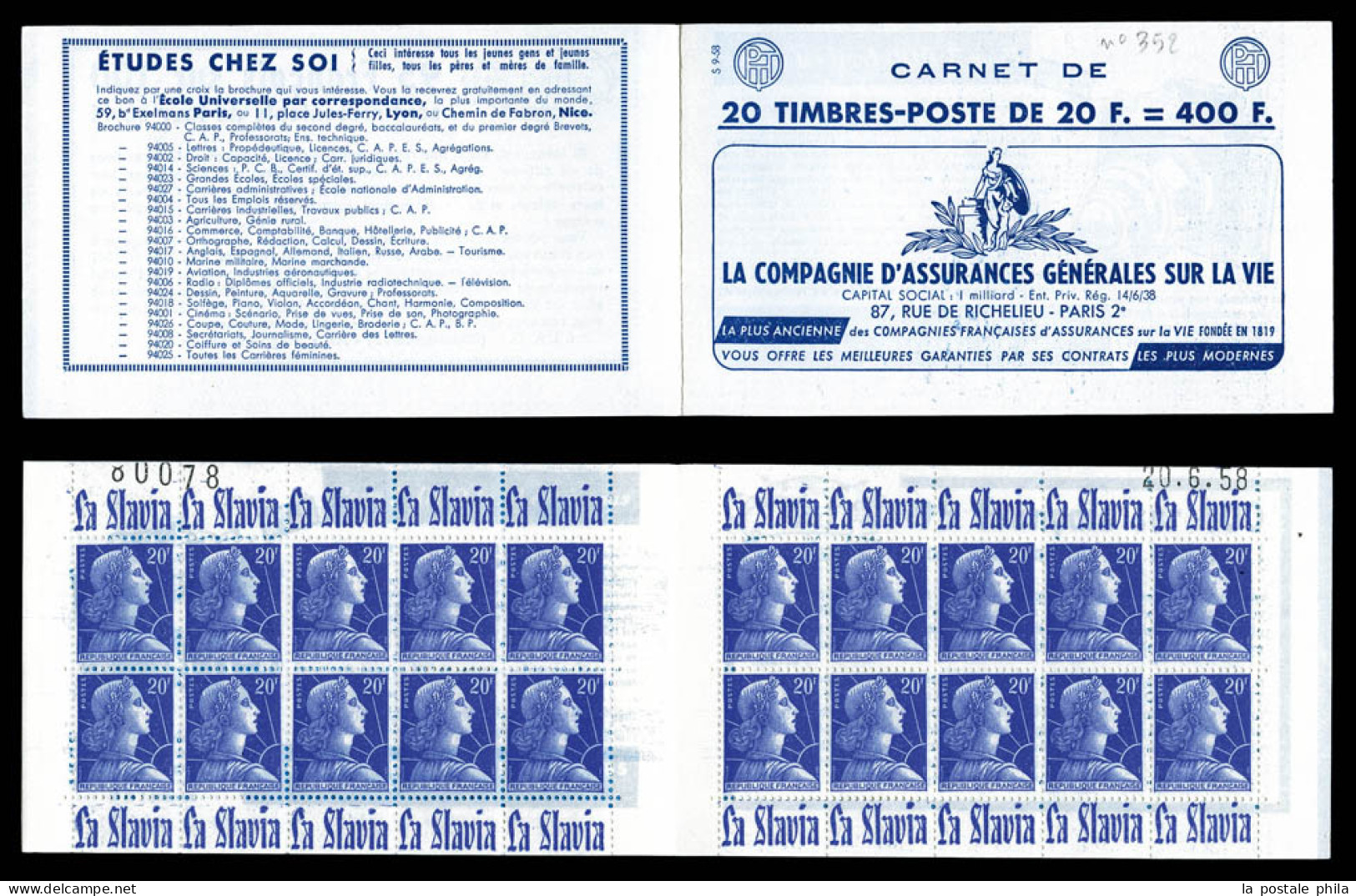 ** N°1011B-C32, Série 9-58, AG VIE Et EU. SUP  Qualité: ** - Vecchi : 1906-1965