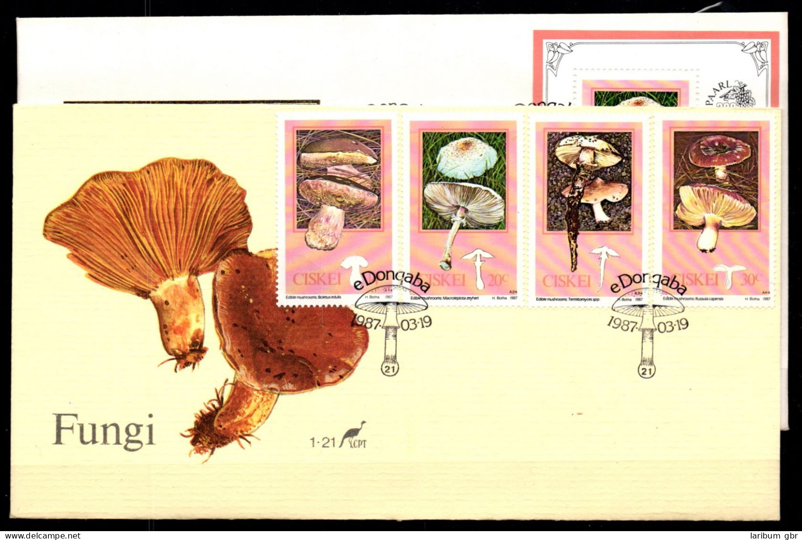 Ciskei 110-113 Und Block 2 Gestempelt Als FDC / Pilze #GC418 - Ciskei