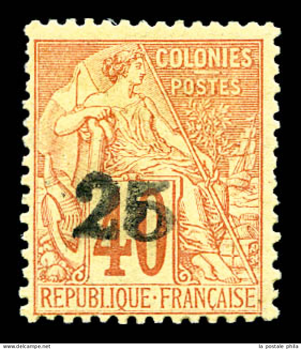 * N°3, 25 Sur 40c Rouge-orange, TTB (signé Scheller/certificat)  Qualité: *  Cote: 900 Euros - Unused Stamps