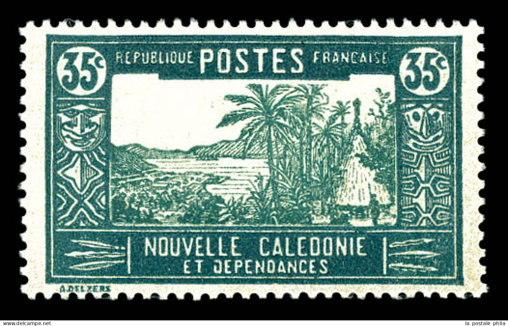 ** N°51Aa, 35c Vert-bleu Sans Surcharge, SUP (certificat)  Qualité: **  Cote: 415 Euros - Unused Stamps