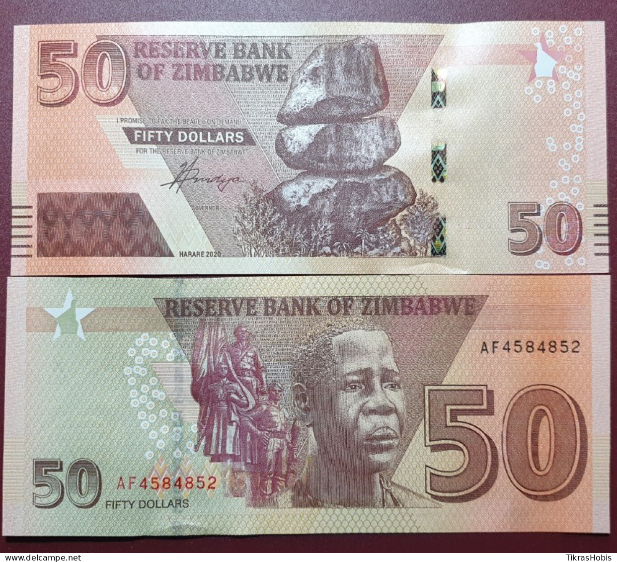Zimbabwe 50 Dollars, 2020 P-105A - Zimbabwe